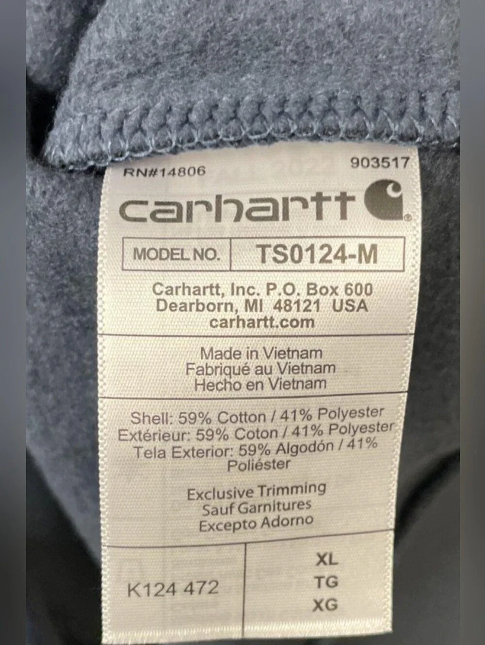 Carhartt Men's Loose Fit Midweight Crewneck Sweatshirt NWT Size XL